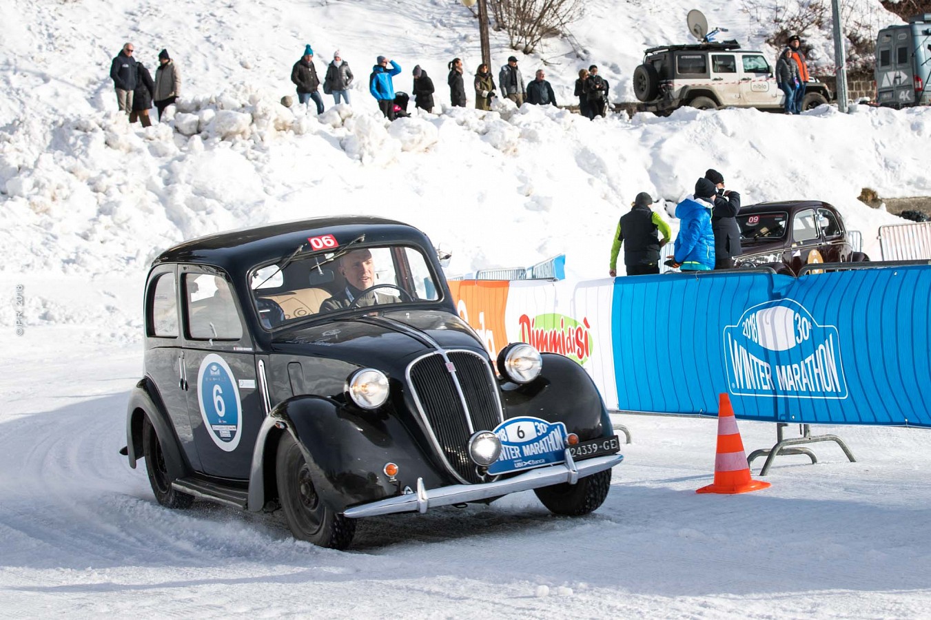 Sala-Cioffi su Lancia Aprilia del 1937 vincono il Trofeo Eberhard sul lago ghiacciato