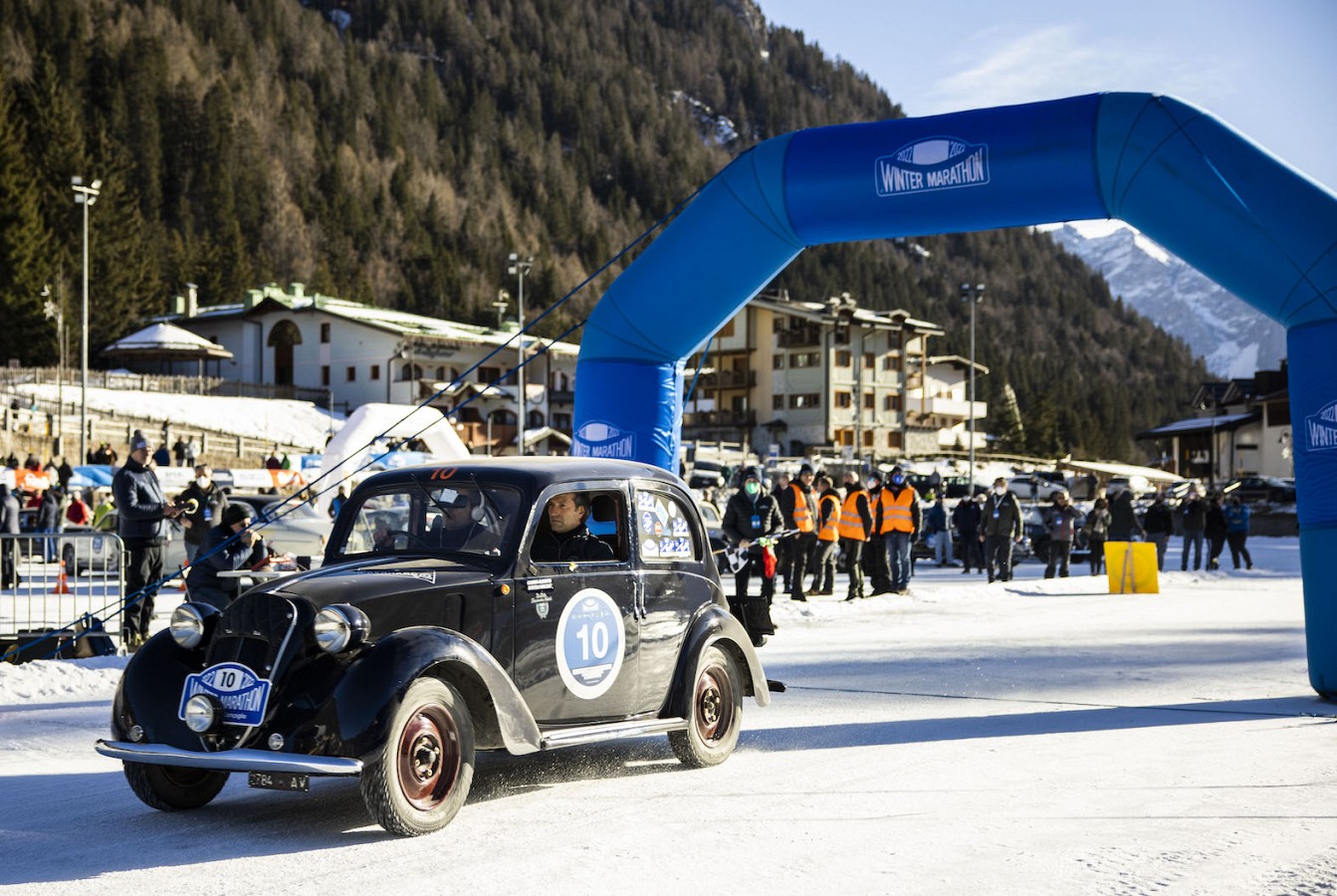 A Bertoli-Gamba su Fiat 508 C del 1938 il Trofeo Eberhard sul lago ghiacciato